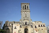 Arcos de la Frontera, church of Santa Maria, the new tower view from plaza del Cabildo